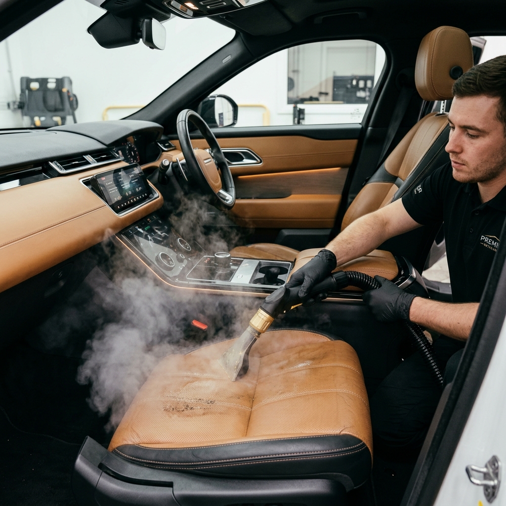 Interior Leather Steam Cleaning