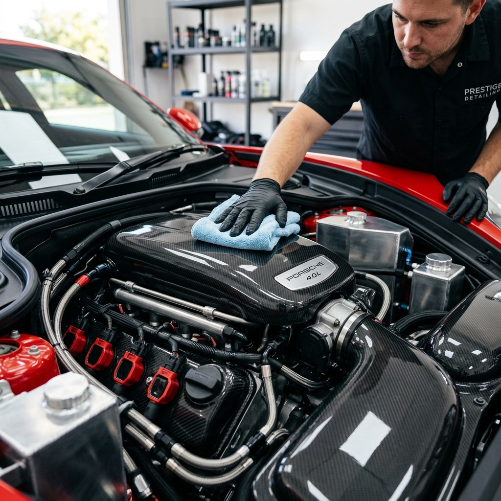 Sports Car Engine Bay Detailing